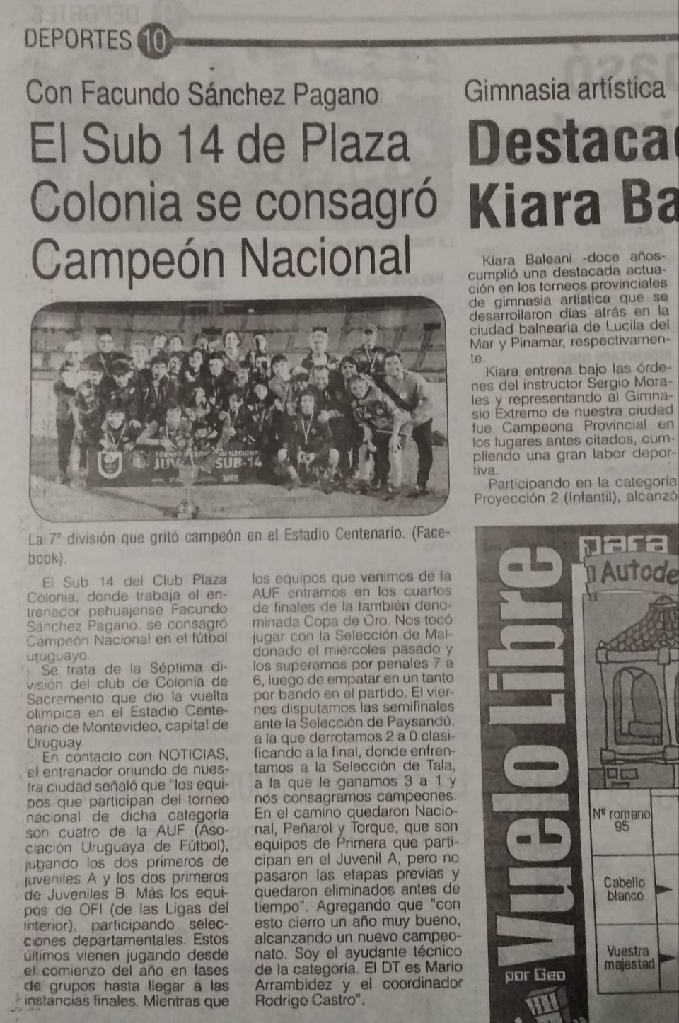Campeones Nacionales 2019- Plaza Colonia