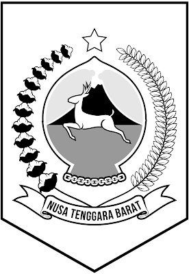 Lambang Propinsi Nusa Tenggara Barat hitam putih