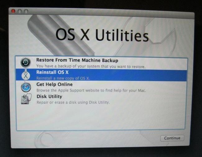 Re-install OS X