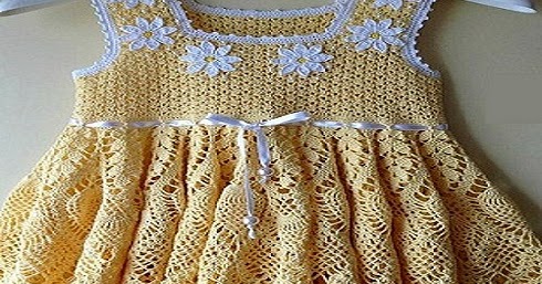 BEAUTIFUL DRESS IN CROCHE WITH DETAILS IN DAISIES - Crochet Designs Free