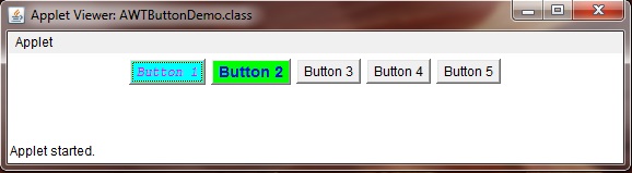 Applet AWT Button Control
