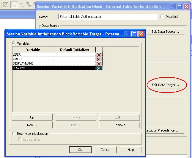 OBIEE Setting Up External Table Authentication