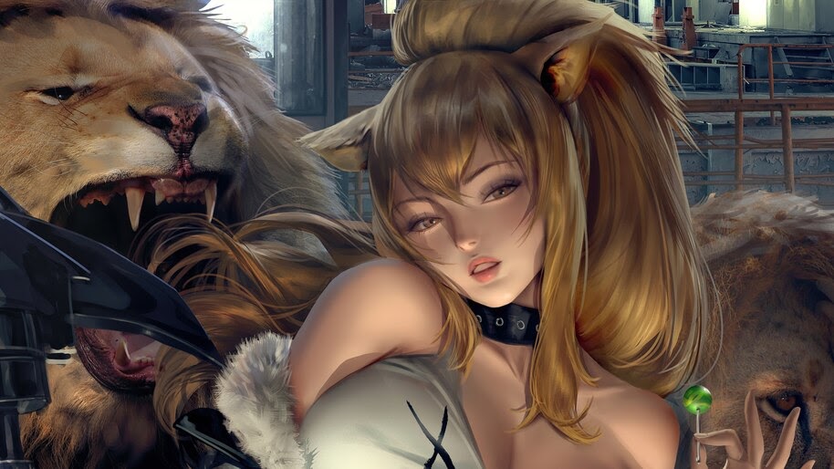 Lions, Anime, Girl, Siege, Arknights, 4K, #6.1919