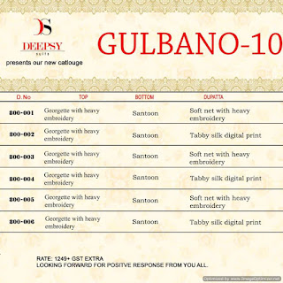 Deepsy Gulbano vol 10 Pakistani Suits wholesale price