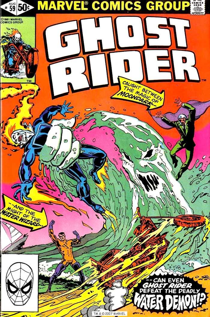 Ghost Rider v3 #59 marvel 1980s comic book cover art by Frank Miller