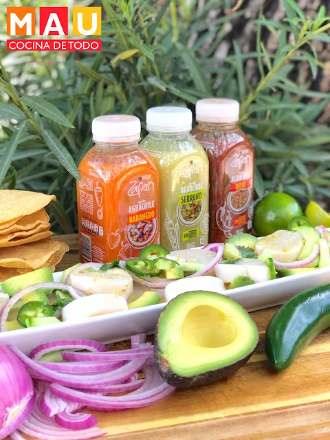 aguachile verde de callo de hacha zafran salsa mau cocina de todo receta