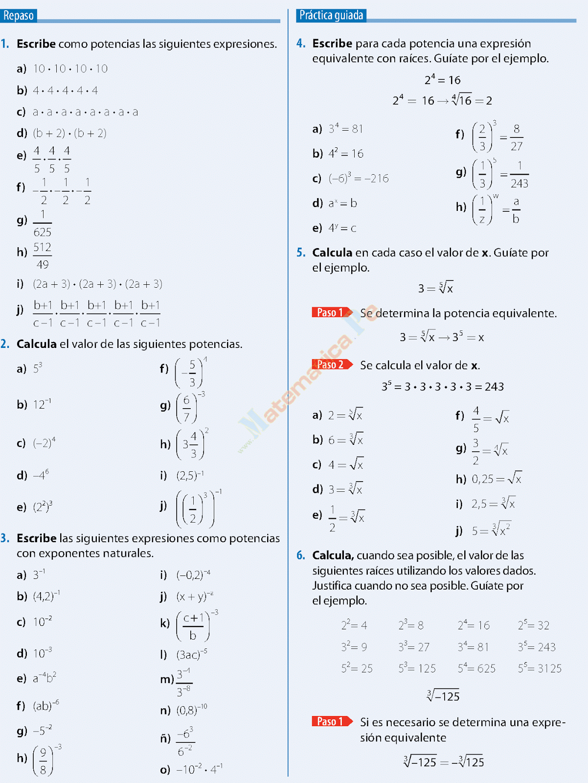 RAICES EJERCICIOS RESUELTOS DE SEGUNDO DE SECUNDARIA PDF