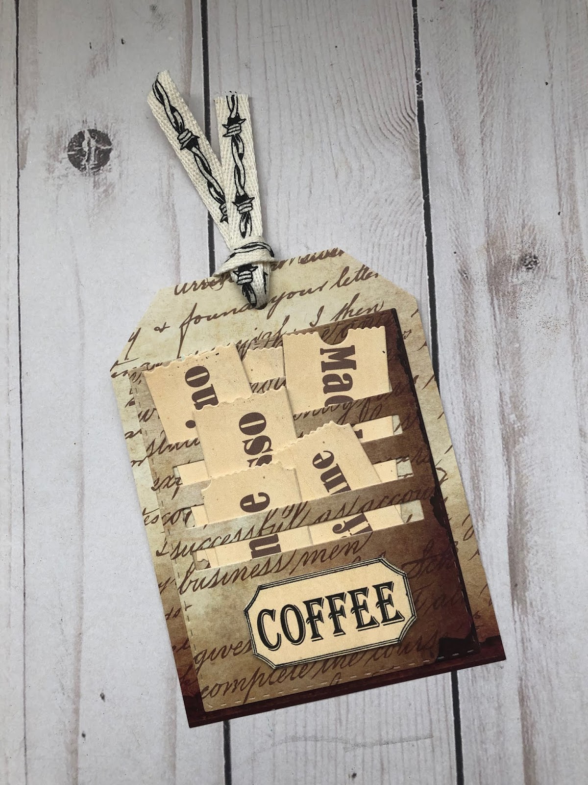 Taylormadecards4u Coffee Lover's Blog Hop Coffee Tag