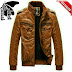 ANL060 Model Jaket Korean Terbaru Modis Panganggur Kulit