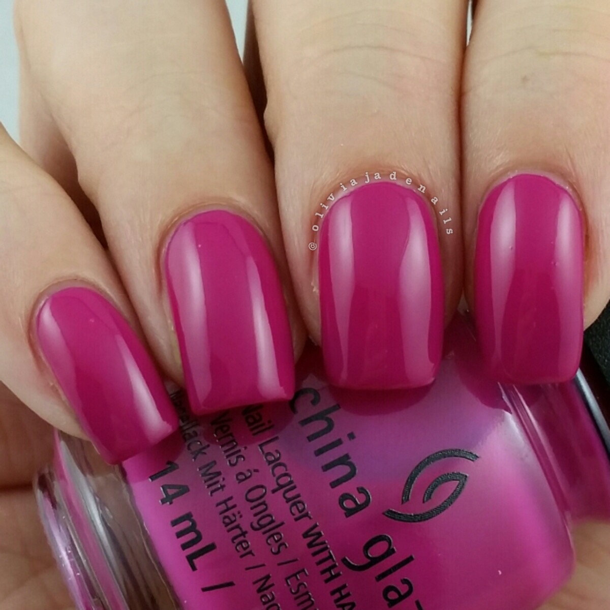 China Glaze In The Near Fuchsia swatched by Olivia Jade Nails