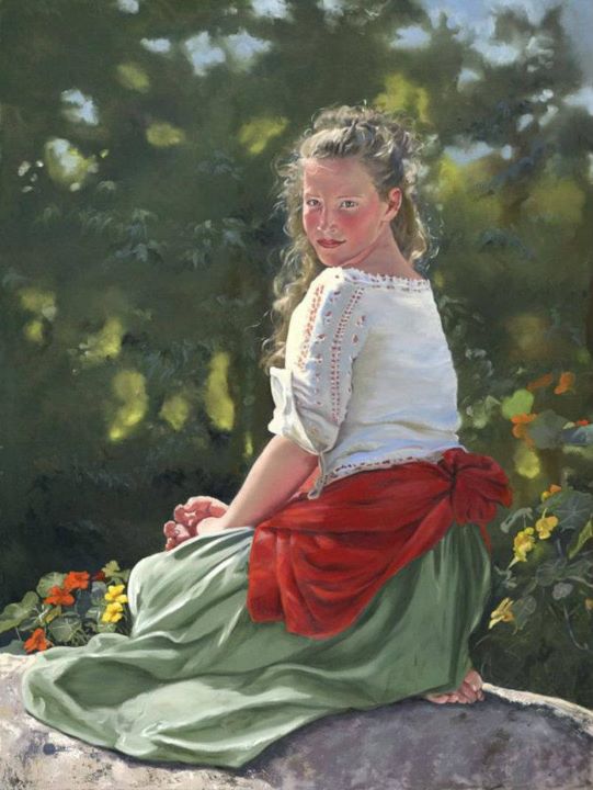 Mary Jane Cross, 1951 Figurative painter Tutt'Art Pittura