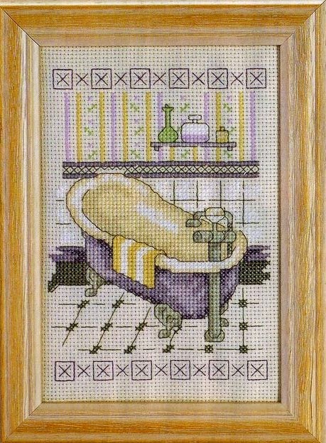 GRAFICOS PUNTO DE CRUZ GRATIS : BAÑOS(20)