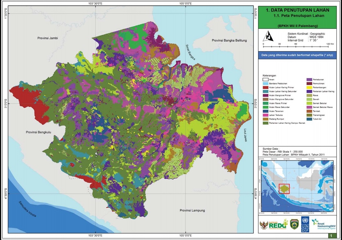 Peta Objek Wisata Sumatera Selatan