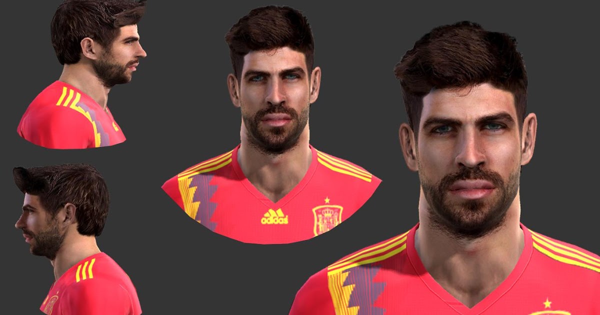 PES 2013 Gerard Piqué (Spain NT, FCB) Face 201819 PES