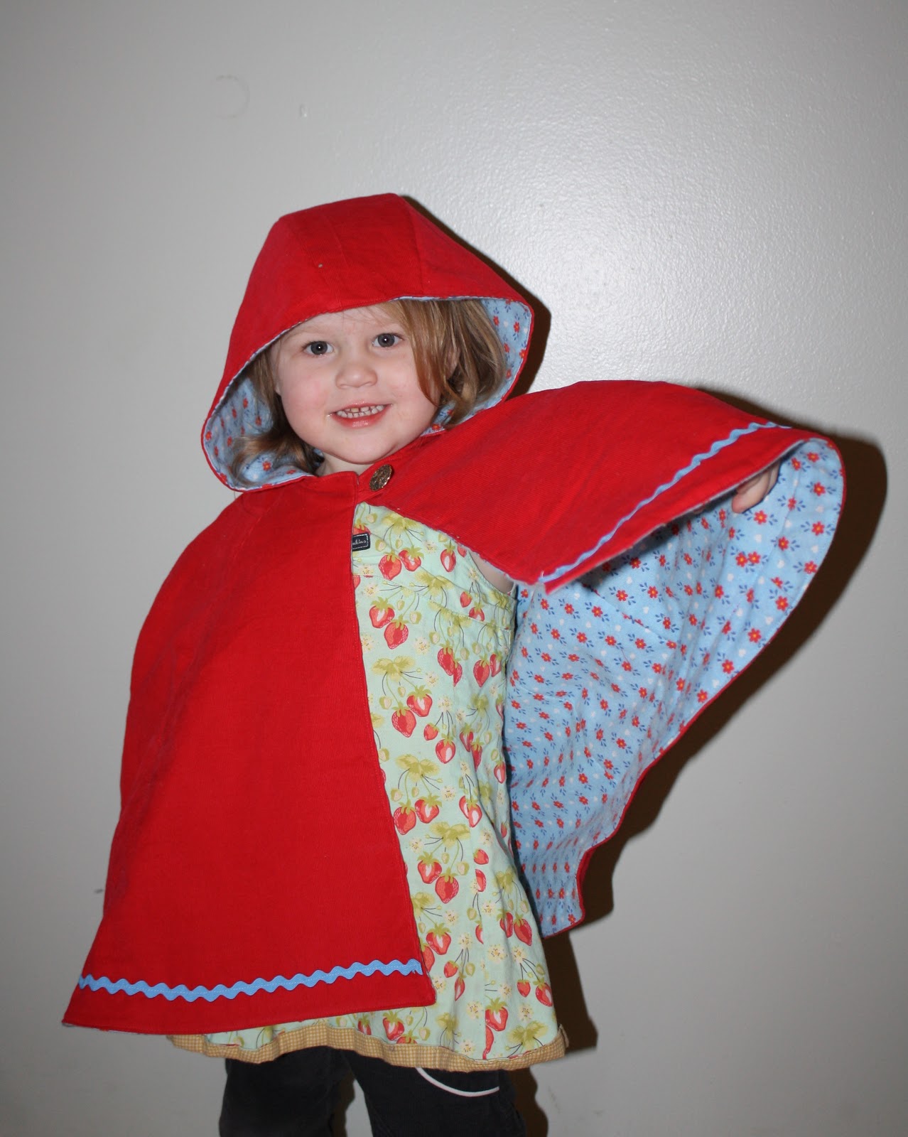 Sweet Pea and Pumkins Little Red Riding hood Cape