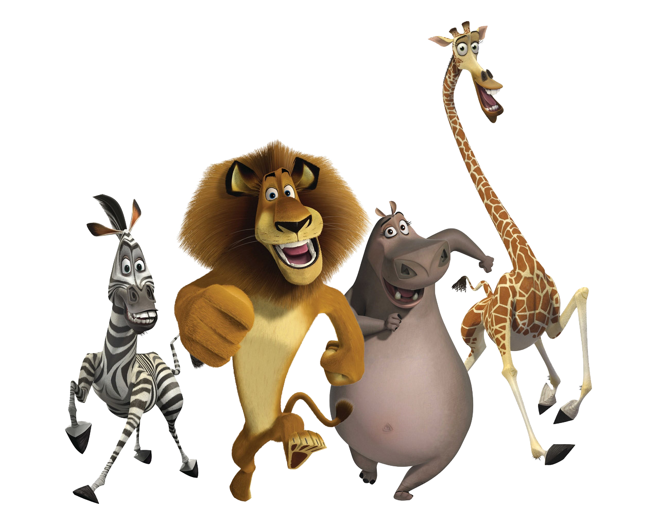 Cartoon Characters: Madagascar and Shrek (PNG)