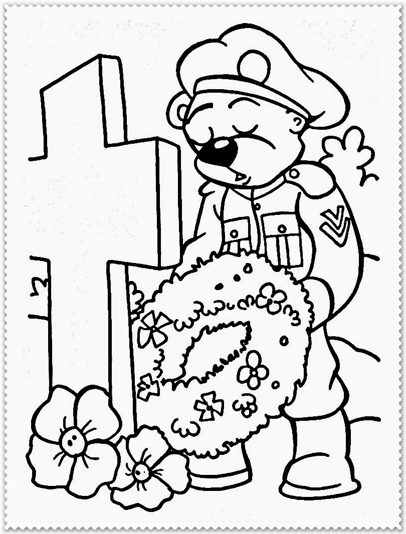 Remembrance Day Coloring Pages Realistic Canadian Page Toddlers