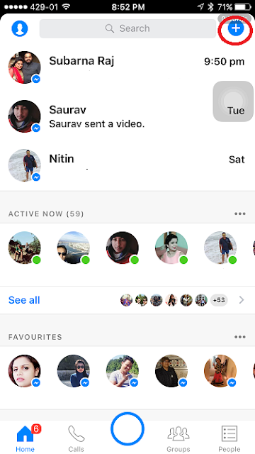 To send secret message and start secret conversation from iPhone to your friends through Facebook Messenger app follow these simple steps; Step 1# Open Messenger App Step 2# You can see (+) icon on