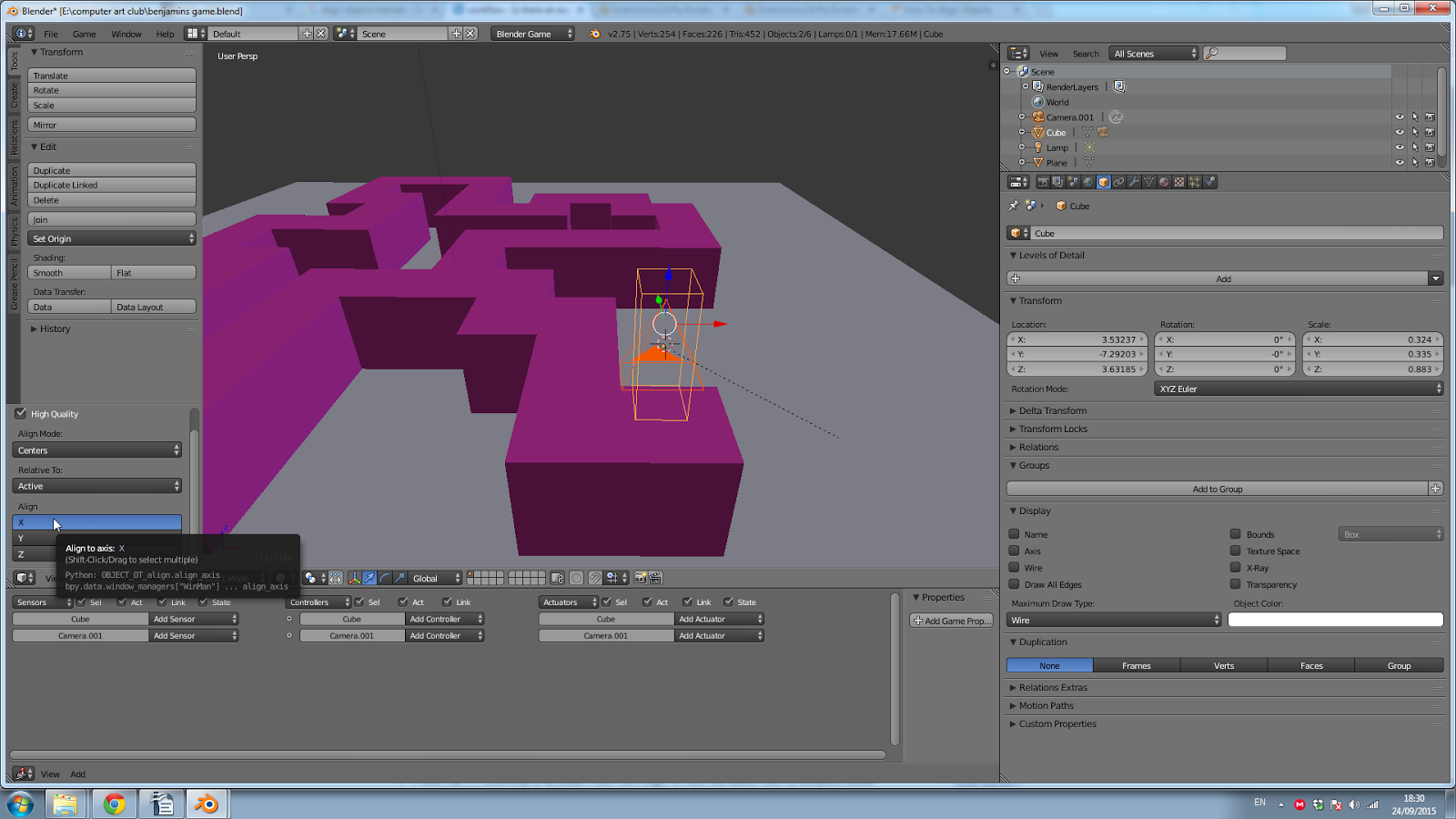 Computer Art Club How to Make A Super Simple 3D Game in Blender