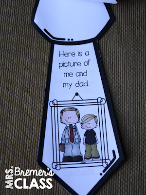 Father's Day Card 'All About My Dad'. Includes neck tie and bow tie options where students fill in information about their dads. A sweet keepsake! #fathersday #kindergarten #cardmaking