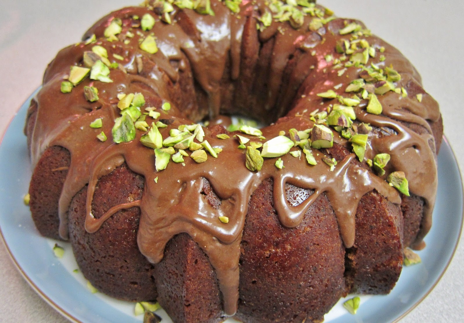 The Vegan Chronicle Chocolate Pound Cake with ChocolatePistachio Glaze