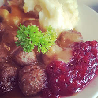 A Yummy plate of Ikea Meatballs with Mash