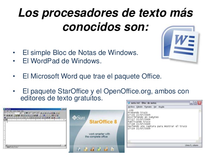 informatica1 Procesador de Texto