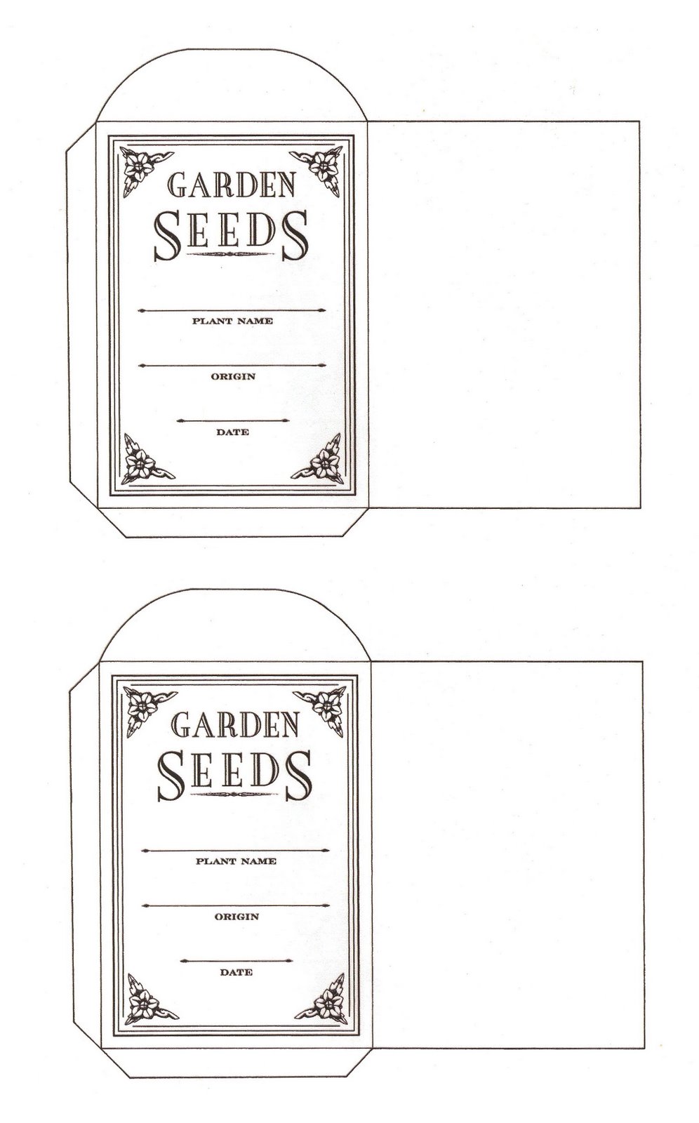 The Homestead Jones Printable Seed Packets