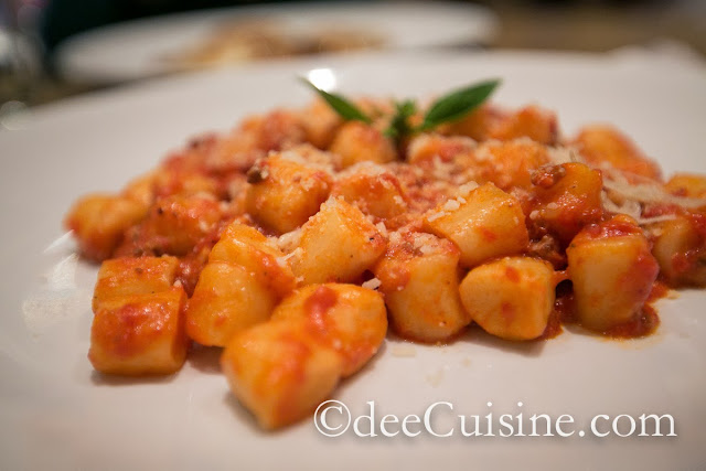Gnocchi Bolognese at Quattro Pazzi in Stamford, CT