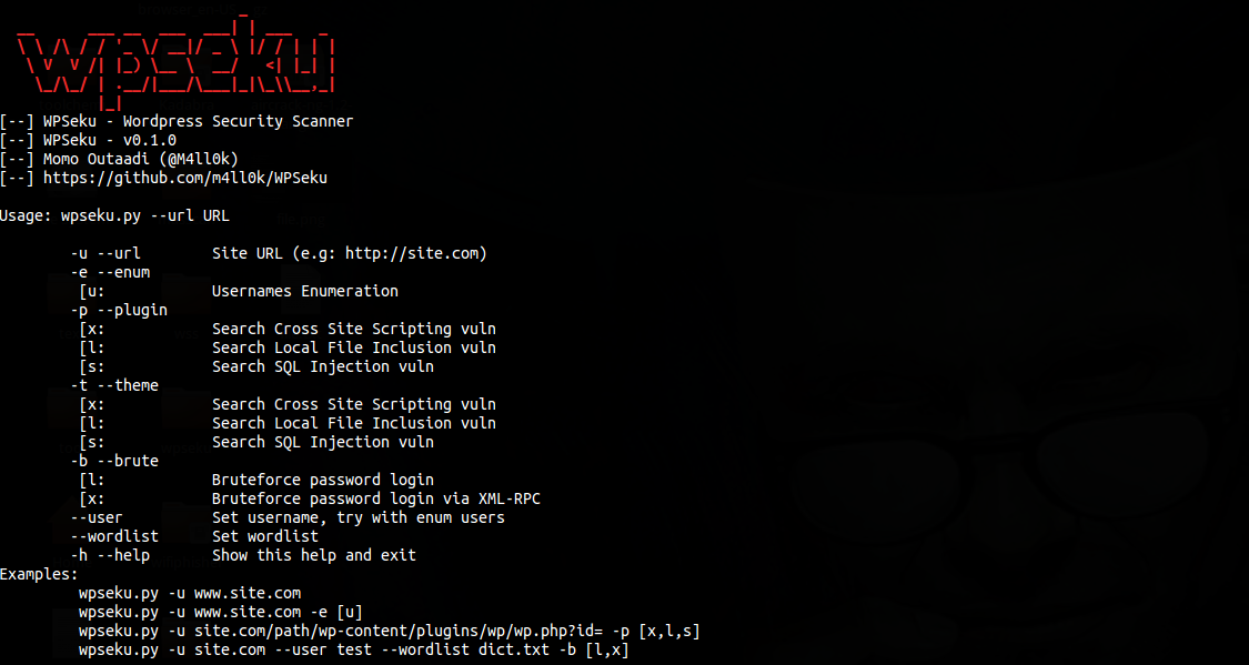 WPSeku Simple Wordpress Security Scanner