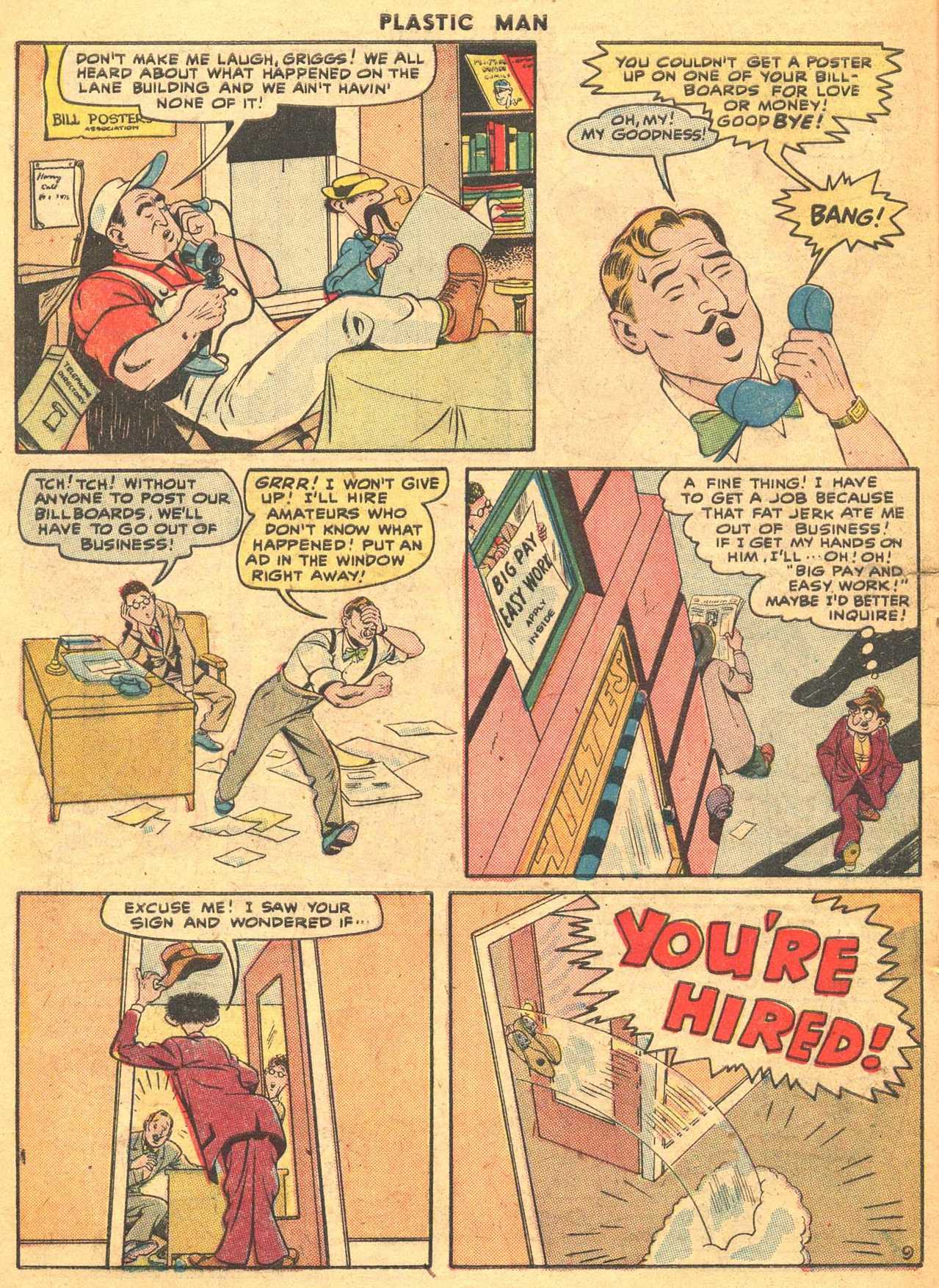 Read online Plastic Man (1943) comic -  Issue #7 - 44