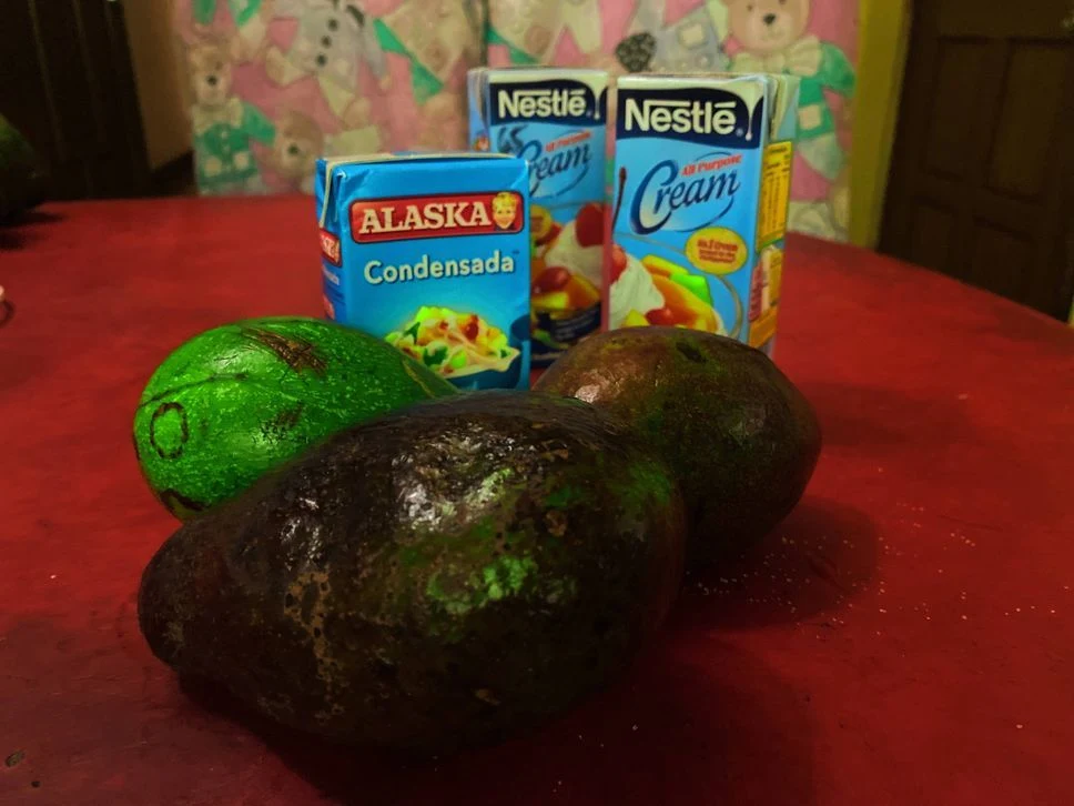 Cheesy avocado ice cream ingredients