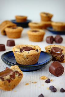 Chocolate chip cookie cups met Rolo's