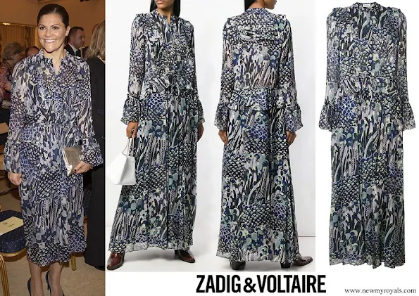 Crown Princess Victoria wore ZADIG & VOLTAIRE floral print dress