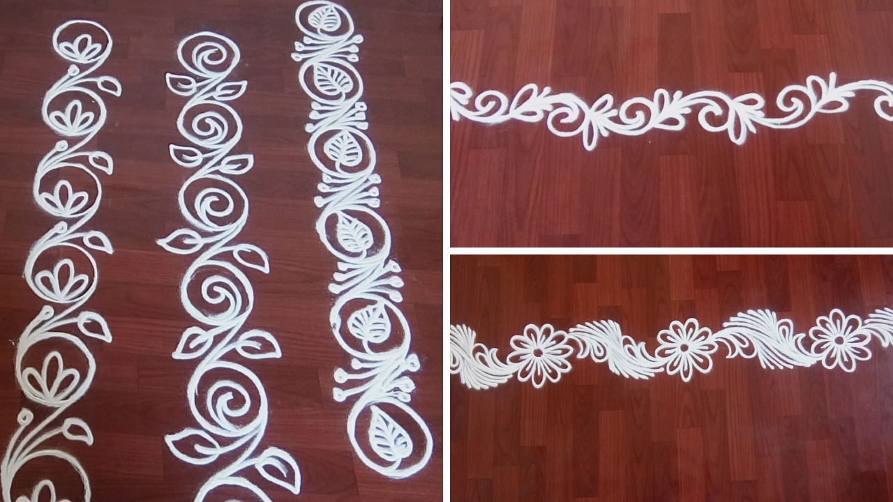 Freehand Border Rangoli Designs Savita's Rangoli