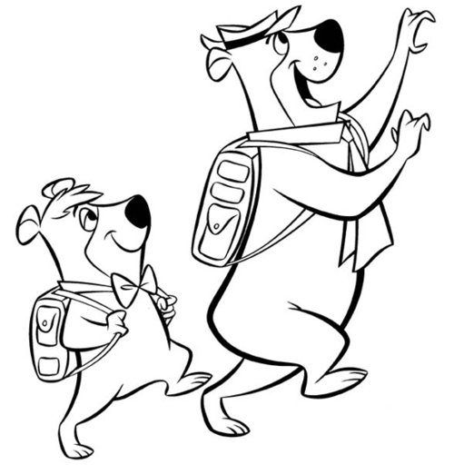 yogi bear coloring pages for kids - photo #16