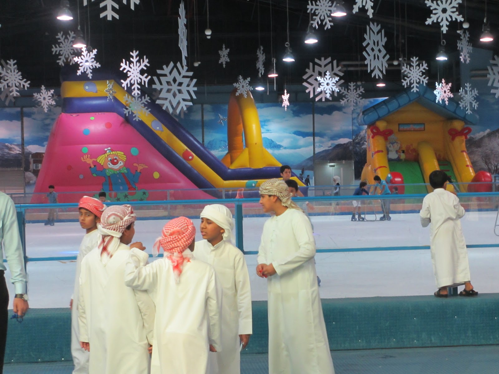 Al Ain central square and ice skating
