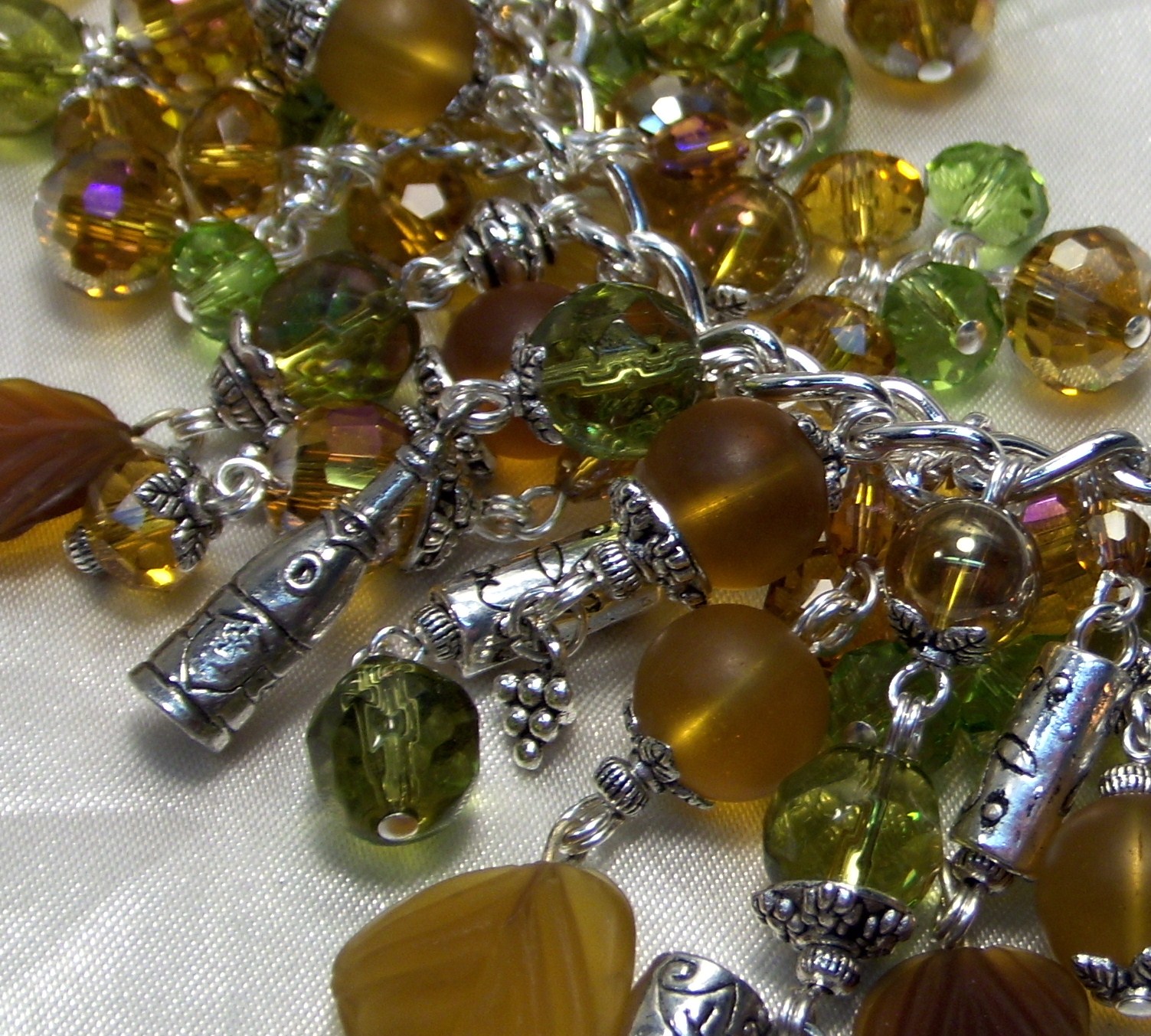 Heather Rose Jewelry Autumn WineGrape Vineyard Charm BraceletHeather