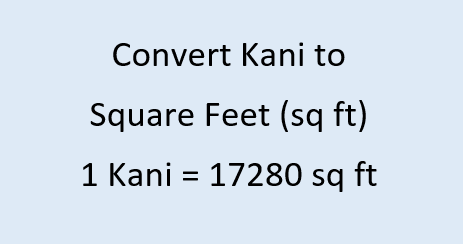 Convert Kani to Square Feet (Sq. Ft.) | Land Area Unit Converter