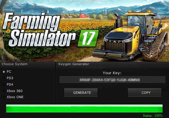 Farming Simulator 17 Key Generator