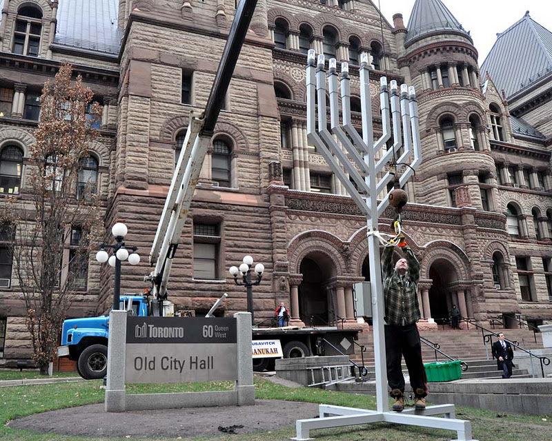 Toronto Grand Prix Tourist A Toronto Blog Menorah almost ready at