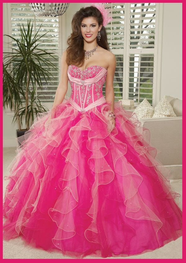 http://www.groupdress.com/fuchsia-strapless-sweetheart-beaded-tulle-quinceanera-dress-107.html
