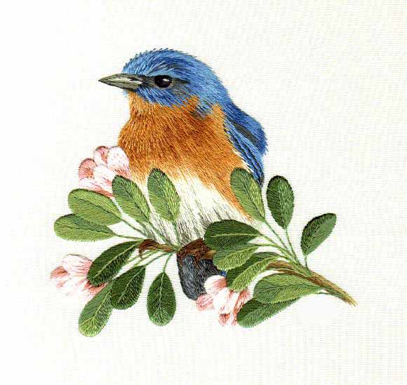 Needle painting embroiderybirds  blisse design studio