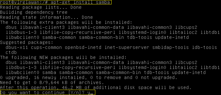Install dan konfigurasi Samba Server di debian