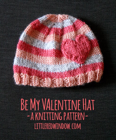 Valentine Hat Knitting Pattern