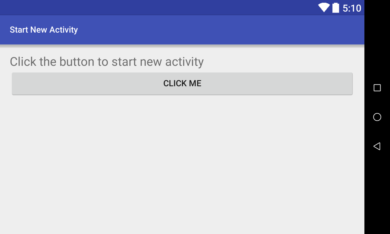 Start New Activity When Button is Clicked in Android