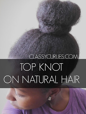 Top knot on natural hair