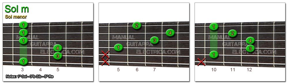 ACORDES: Sol - G - 14 Acordes de Sol para Guitarra
