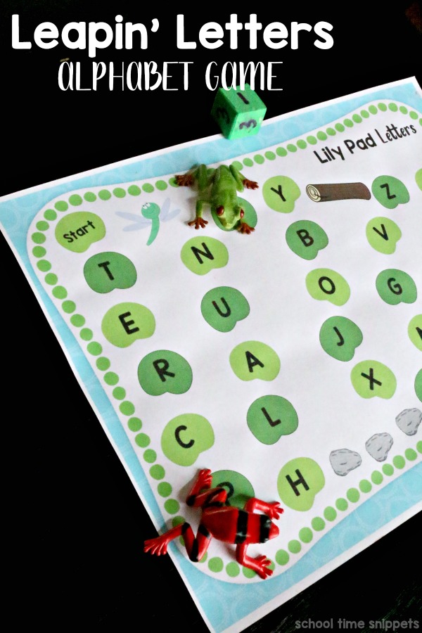 Frog Hop Alphabet Game Board School Time Snippets