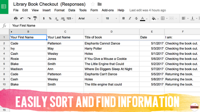 Use Google Forms and Sheets to create a classroom library checkout system that works! A step by step video tutorial to get you organized for the upcoming school year! 